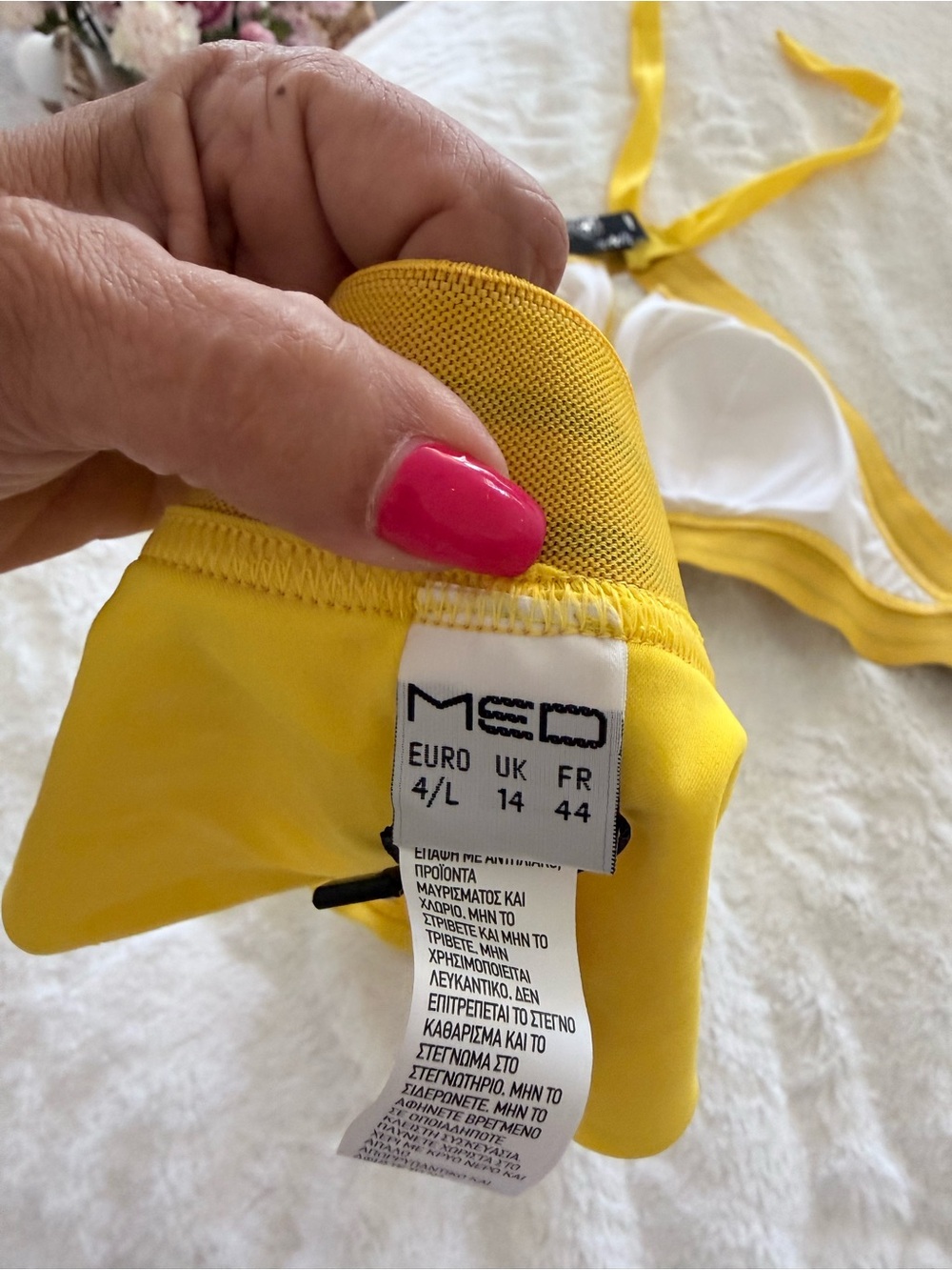 ME Makeover Essentials Yellow Women's Bikini Set with Striped Waistband - Picture 6 of 7
